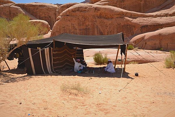 A traditional Bedouin tent