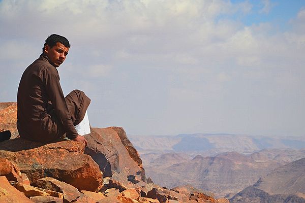 Ibraheem overlooking the Wadi Rum